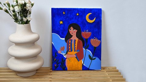 Canvas Over the moon